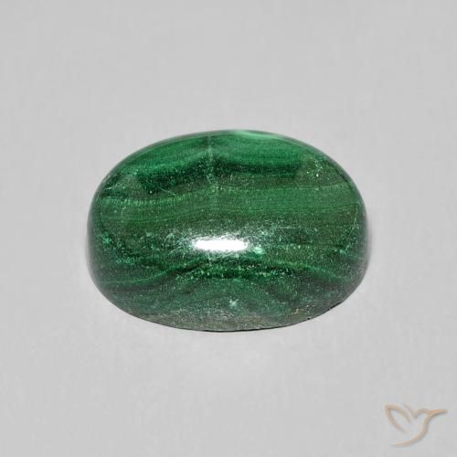 Malaquita Verde Natural 10.38ct, oval, Opaco