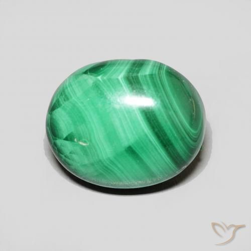 6.68ct Natural Verde médio Malaquita, oval, Opaco