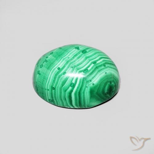 Malaquita Verde Natural 2.54ct, oval, Opaco