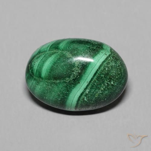 6.88ct Natural Verde médio Malaquita, oval, Opaco