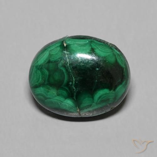 4.46ct Natural Verde médio Malaquita, oval, Opaco
