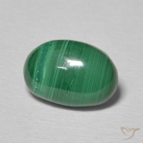 Malaquita Verde Multicolor Natural 2.05ct, oval, Opaco