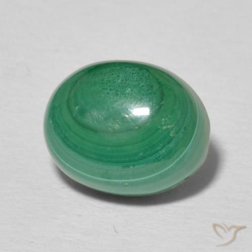 Malaquita Verde médio Natural 3.02ct, oval, Opaco