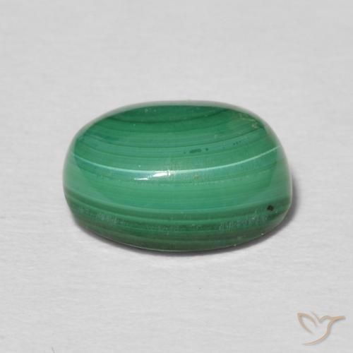Malaquita Verde médio Natural 3.02ct, oval, Opaco