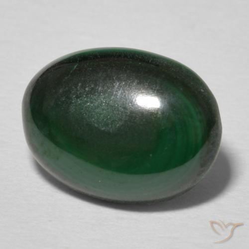 Malaquita Verde Multicolor Natural 3.51ct, oval, Opaco