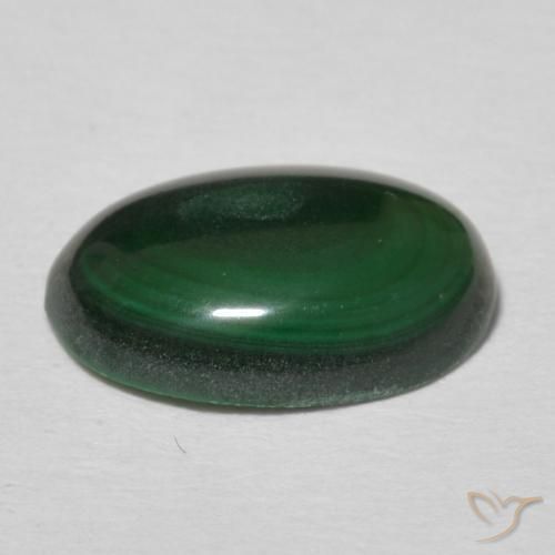Malaquita Verde Multicolor Natural 3.51ct, oval, Opaco