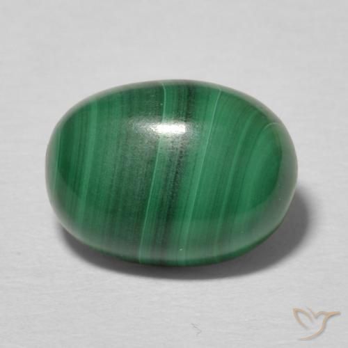 3.55ct Natural Verde médio Malaquita, oval, Opaco