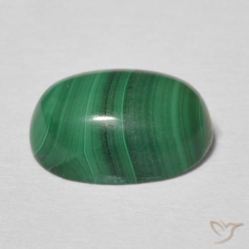 Malaquita Verde médio Natural 3.55ct, oval, Opaco