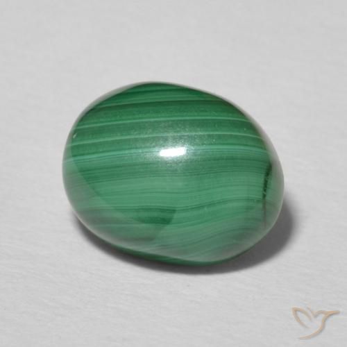 Malaquita Verde Multicolor Natural 2.77ct, oval, Opaco