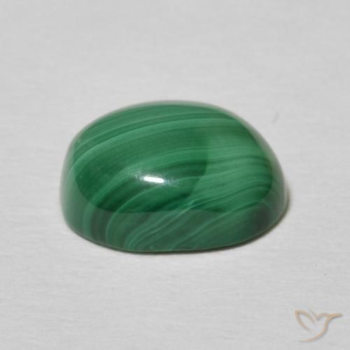 Malaquita Verde Multicolor Natural 2.77ct, oval, Opaco