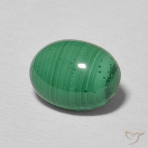 Malaquita Verde médio Natural 2.38ct, oval, Opaco