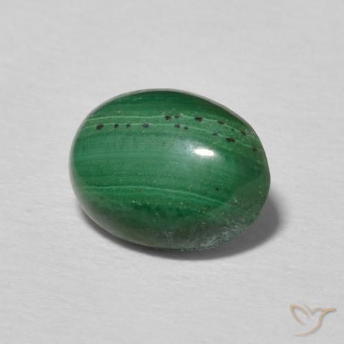 Malaquita Verde Multicolor Natural 1.81ct, oval, Opaco