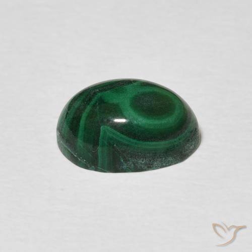 Malaquita Verde escuro Natural 2.60ct, oval, Opaco