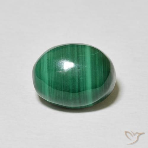 5.17ct Natural Verde Multicolor Malaquita, oval, Opaco