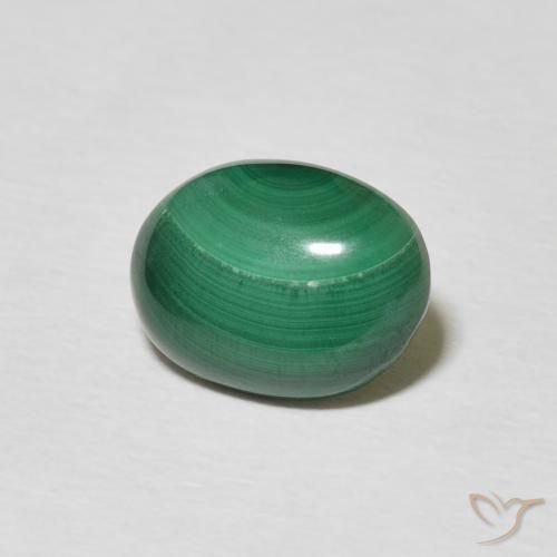 Malaquita Verde médio Natural 2.75ct, oval, Opaco