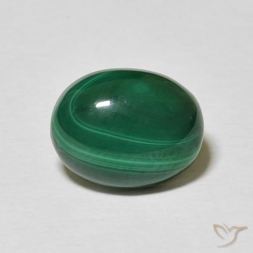 5.40ct Natural Verde médio Malaquita, oval, Opaco