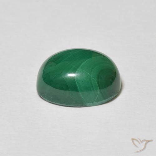 Malaquita Verde médio Natural 5.16ct, oval, Opaco