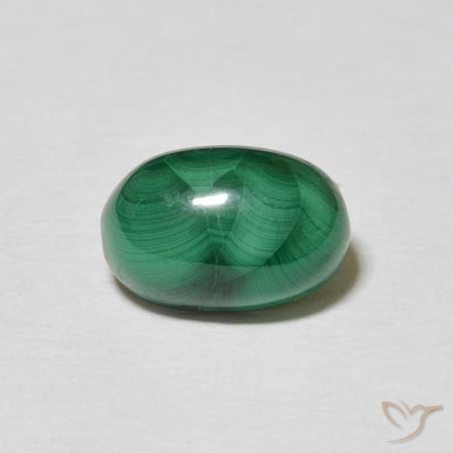 3.76ct Natural Verde Multicolor Malaquita, oval, Opaco