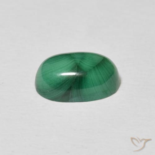 Malaquita Verde Multicolor Natural 3.76ct, oval, Opaco