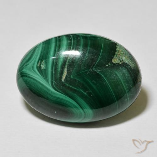 33.15ct Natural Verde escuro Malaquita, oval, Opaco