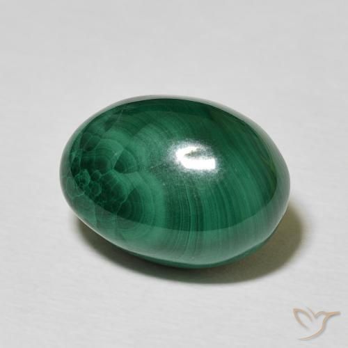 Malaquita Verde Multicolor Natural 10.19ct, oval, Opaco