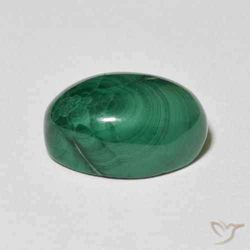 Malaquita Verde Multicolor Natural 10.19ct, oval, Opaco
