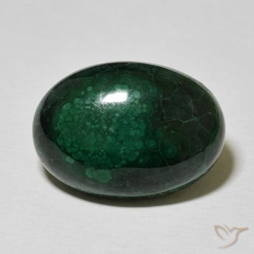 15.28ct Natural Verde escuro Malaquita, oval, Opaco
