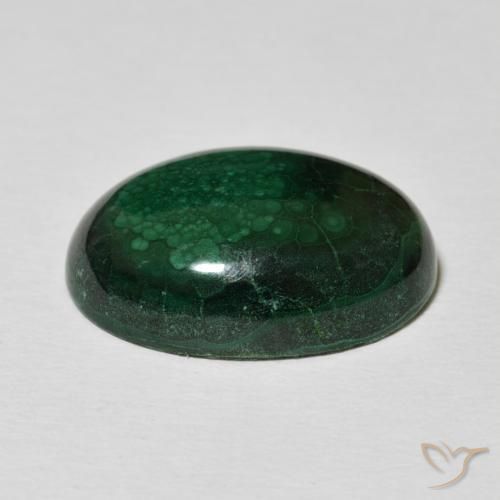 Malaquita Verde escuro Natural 15.28ct, oval, Opaco