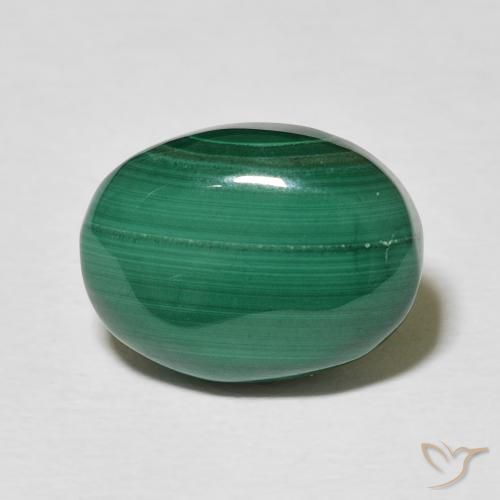 8.00ct Natural Verde Multicolor Malaquita, oval, Opaco