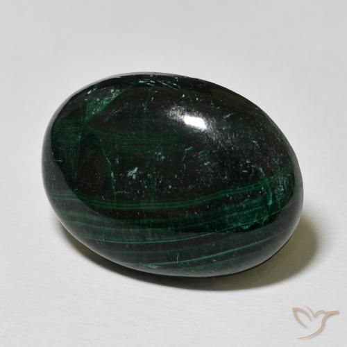 Malaquita Verde Multicolor Natural 27.90ct, oval, Opaco