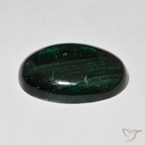 Malaquita Verde Multicolor Natural 27.90ct, oval, Opaco