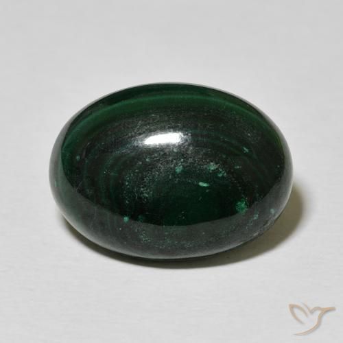15.62ct Natural Verde escuro Malaquita, oval, Opaco