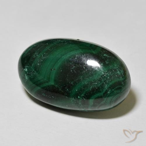 Malaquita Verde escuro Natural 44.21ct, oval, Opaco