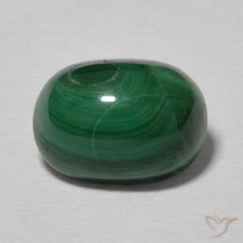 3.51ct Natural Verde Multicolor Malaquita, oval, Opaco