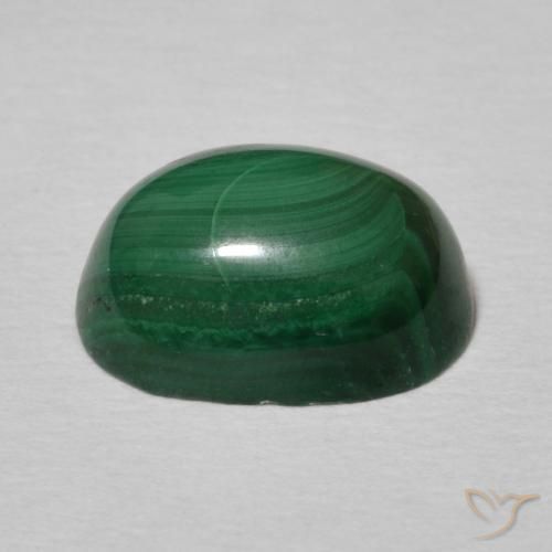 Malaquita Verde Multicolor Natural 3.51ct, oval, Opaco