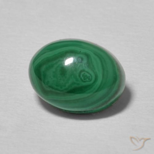 Malaquita Verde médio Natural 2.90ct, oval, Opaco