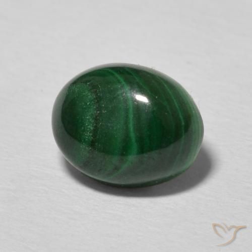 Malaquita Verde escuro Natural 2.66ct, oval, Opaco