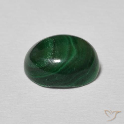 Malaquita Verde escuro Natural 2.66ct, oval, Opaco