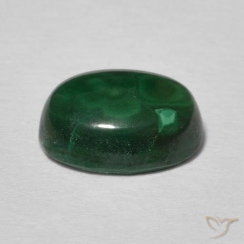 Malaquita Verde escuro Natural 2.97ct, oval, Opaco