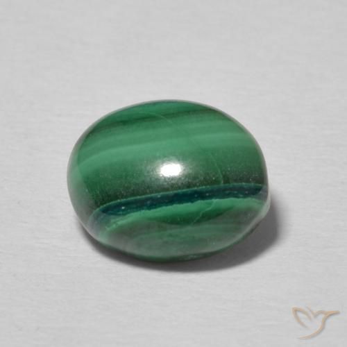 2.97ct Natural Verde Multicolor Malaquita, oval, Opaco