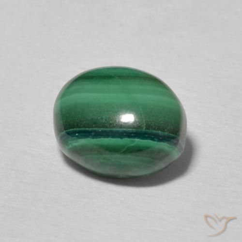Malaquita Verde Multicolor Natural 2.97ct, oval, Opaco