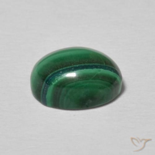 Malaquita Verde Multicolor Natural 2.97ct, oval, Opaco