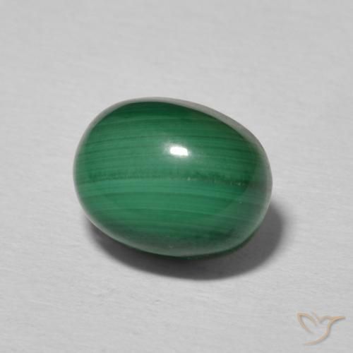 Malaquita Verde Multicolor Natural 3.25ct, oval, Opaco