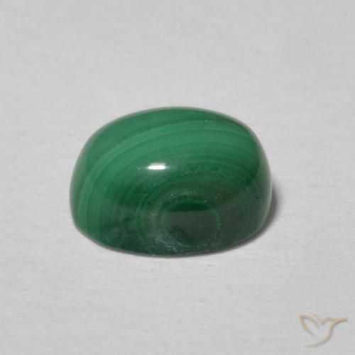 Malaquita Verde Multicolor Natural 3.25ct, oval, Opaco