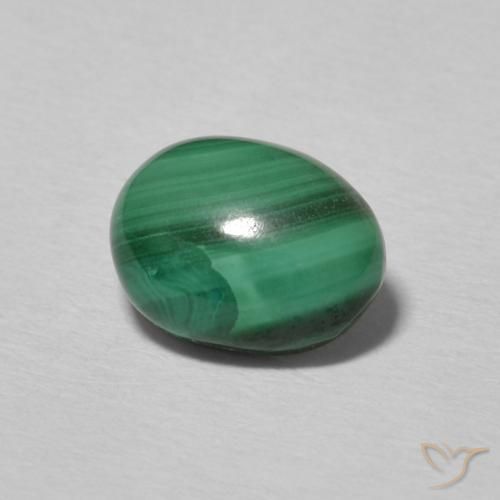 Malaquita Verde Multicolor Natural 2.14ct, oval, Opaco