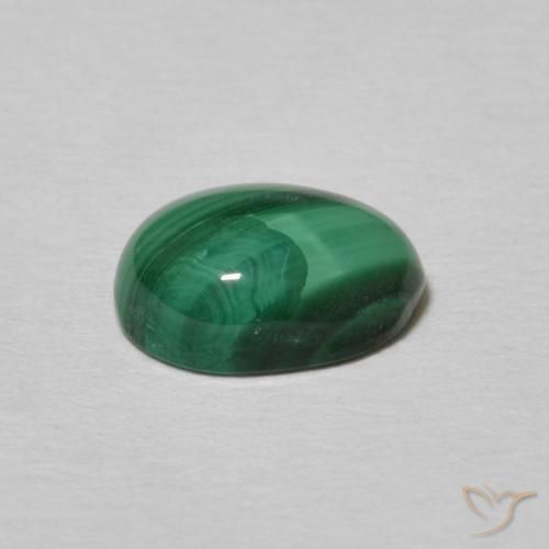 Malaquita Verde Multicolor Natural 2.14ct, oval, Opaco