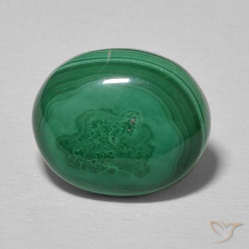 5.17ct Natural Verde médio Malaquita, oval, Opaco