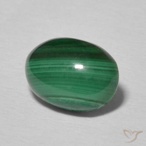 Malaquita Verde escuro Natural 2.36ct, oval, Opaco