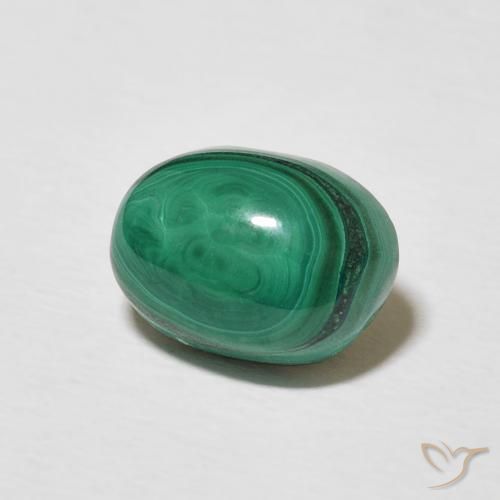 Malaquita Verde Multicolor Natural 3.70ct, oval, Opaco