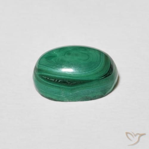 Malaquita Verde Multicolor Natural 3.70ct, oval, Opaco